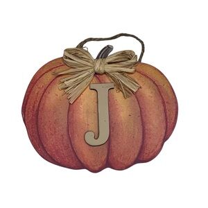 Ashland J Monogram Pumpkin Wall Decor